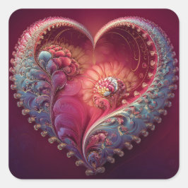 Adesivo Quadrado Valentine’s Day Stickers | Cute, Romantic 