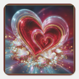 Adesivo Quadrado Valentine’s Day Stickers | Cute, Romantic