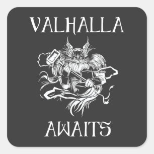Adesivo Quadrado Valhalla Awaits
