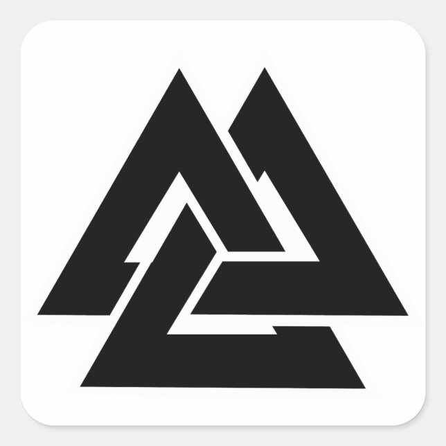 Adesivo Quadrado  Valknut (Frente)