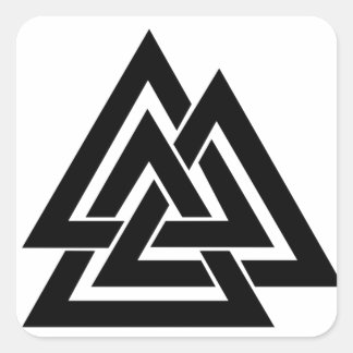 Adesivo Quadrado Valknut Viking Nordic Protection Symbol Odin