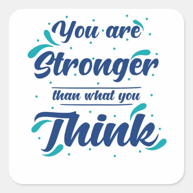 Adesivo Quadrado Valor próprio da Cotação de Inspiração (Frente)