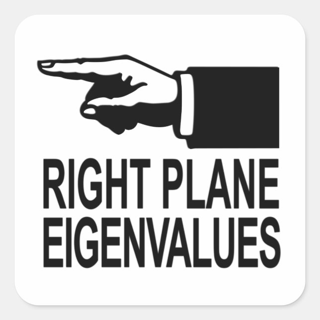 Adesivo Quadrado Valores próprios do plano direito (Frente)