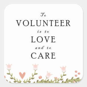 Adesivo Quadrado Valorização de Voluntários