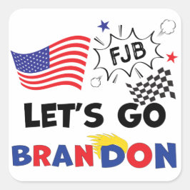 Adesivo Quadrado VAMOS BRANDON COM O Cabelo