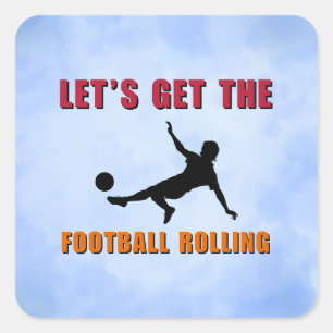 Adesivo Quadrado Vamos fazer o jogo de futebol