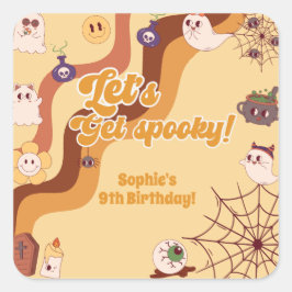 Adesivo Quadrado Vamos fica assustado com o aniversário de criança 