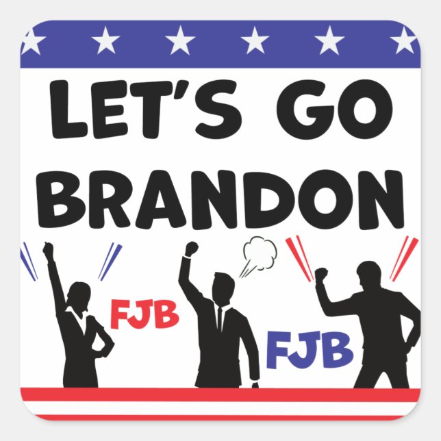 Adesivo Quadrado Vamos Go Brandon (Frente)