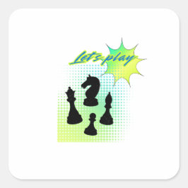 Adesivo Quadrado Vamos jogar