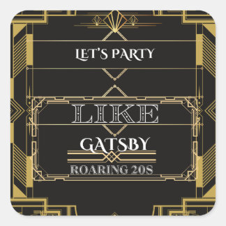 Adesivo Quadrado Vamos Party Like Gatsby Sticker