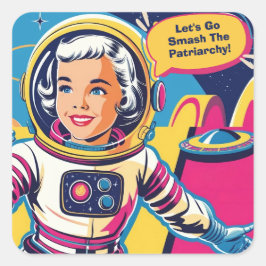 Adesivo Quadrado Vamos Vai Esmagar O Patriarcado Feminista