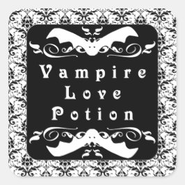 Adesivo Quadrado Vampiro de amor (preto)