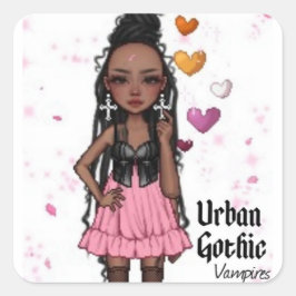 Adesivo Quadrado Vampiros Góticos Urbanos, Sticker 7
