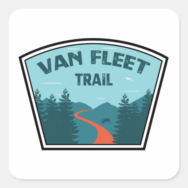 Adesivo Quadrado Van Fleet Trail Florida (Frente)