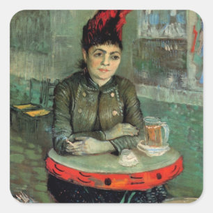 Adesivo Quadrado Van Gogh Agostina Segatori Sentado, Café Tambouri