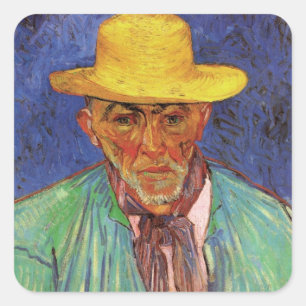 Adesivo Quadrado Van Gogh; Retrato da Paciência Escalier Shepherd