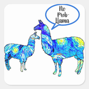 Adesivo Quadrado Van Gogh - Sem Prob Llama