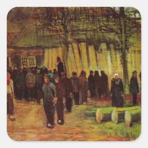 Adesivo Quadrado Van Gogh, venda da madeira serrada, arte do