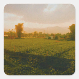 Adesivo Quadrado Vang Vieng - Laos