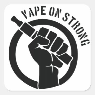 Adesivo Quadrado Vape em forte