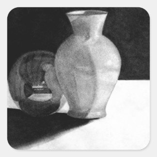 Adesivo Quadrado Vaso com Esfera
