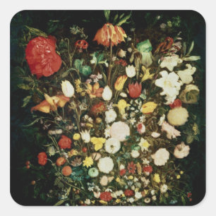 Adesivo Quadrado Vaso das flores