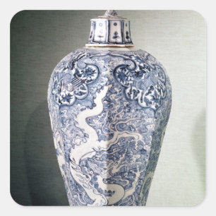 Adesivo Quadrado Vaso octogonal "Mei- P" com branco