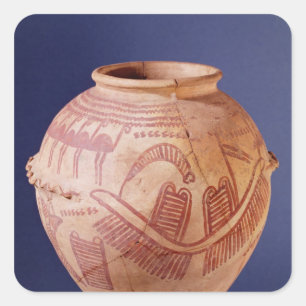 Adesivo Quadrado Vaso que descreve dois santuários em uma barca