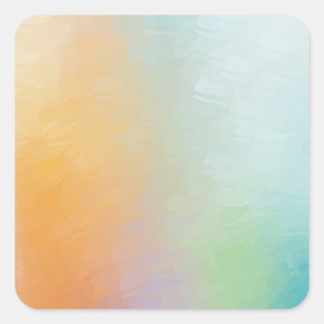 Adesivo Quadrado Vazio abstrato Art Rosa Vermelho Amarelo Azul Mode (Frente)