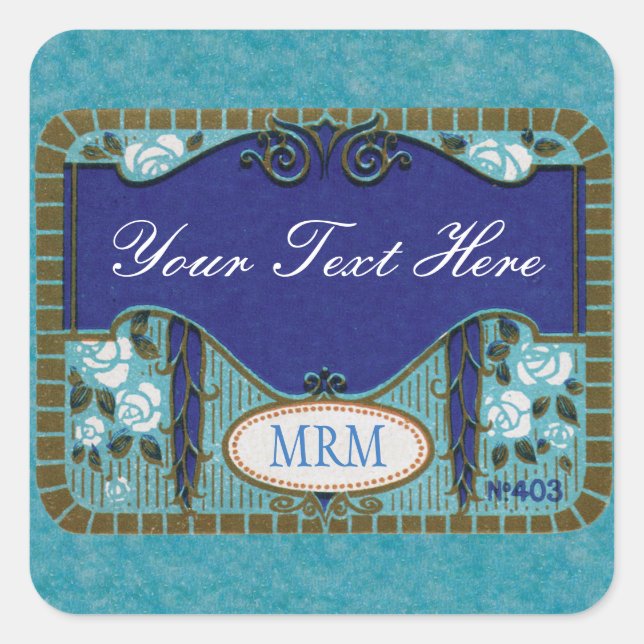 Adesivo Quadrado Vazio Anterior de Sabão de Lavanda Francesa (Frente)