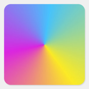 Adesivo Quadrado Vazio Colorida Personalizada Modelo Cor-de-Rosa Ve