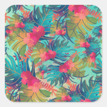 Vedante de Aquarela Floral Tropical