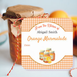 Adesivo Quadrado Vedante de conserva de conservas de citrinos laran