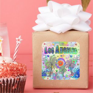 Adesivo Quadrado Vedante de Sonho Profundo de Los Angeles