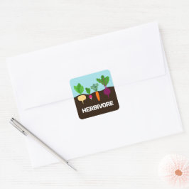 Adesivo Quadrado Vegan - legumes coloridos herbívoros personalizado