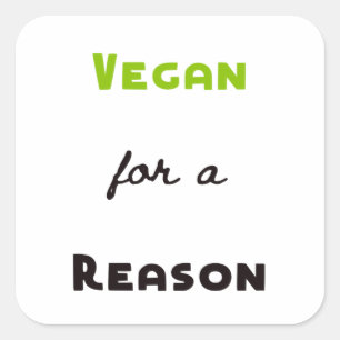 Adesivo Quadrado Vegan para uma razão