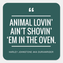 Adesivo Quadrado Vegan vegetariana vândalos direitos dos animais am