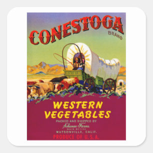 Adesivo Quadrado Vegetais ocidentais de Conestoga