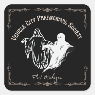 Adesivo Quadrado Vehicle City Paranormal Society Flint Michigan
