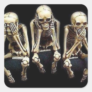 ADESIVO QUADRADO VEJA FALAR NÃO OUVIR MAU