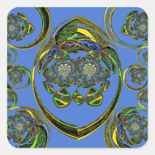 Adesivo Quadrado Veja minhas curvas azuis