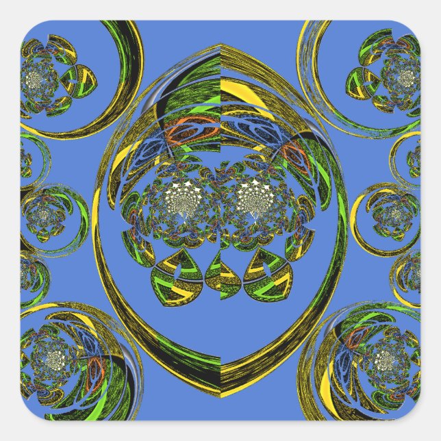 Adesivo Quadrado Veja minhas curvas azuis (Frente)