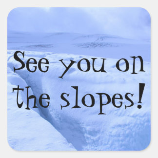 Adesivo Quadrado Vejo você no Slopes Sticker