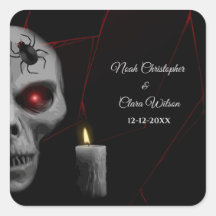 Vela de Aranha do Crânio Gótico - Halloween Moody 