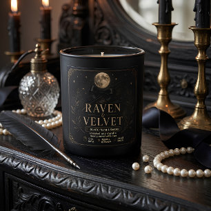 Adesivo Quadrado Vela de Halloween Luxo Raven & Velvet
