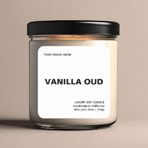 Adesivo Quadrado Vela de luxo branca moderna minimalista