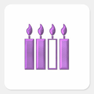 Adesivo Quadrado velas "3-D" da grinalda do advento