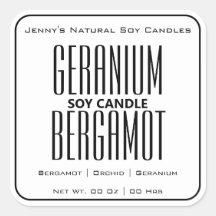 Velas Brancas Simples Simples de Borda Quadrada Mo