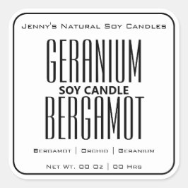 Adesivo Quadrado Velas Brancas Simples Simples de Borda Quadrada Mo