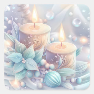 Adesivo Quadrado Velas de Natal Dreamy Sticker